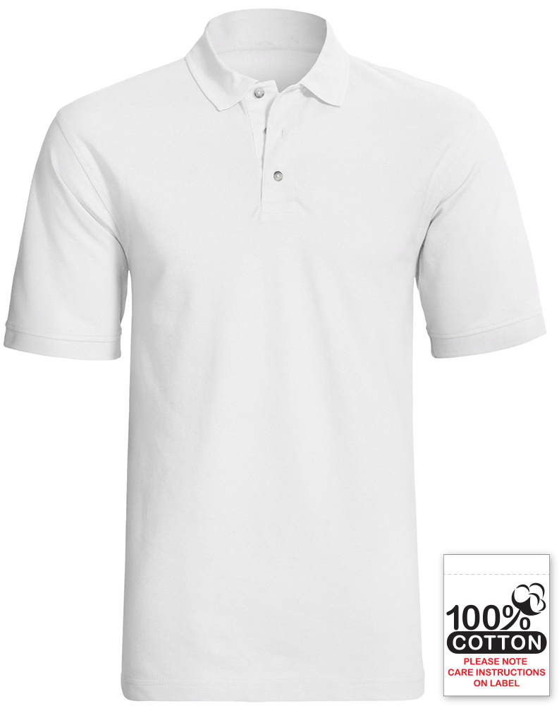 white short sleeve button down polo