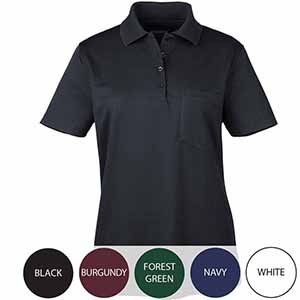 Womens Short Sleeve Performance Polo with Pocket