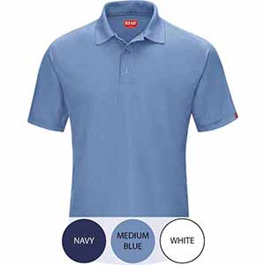 Unisex Short Sleeve Gripper Snap Front Polo